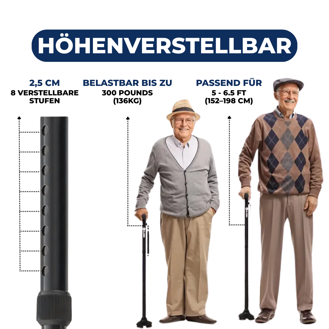 FreiStand™ - Faltbarer Gehstock